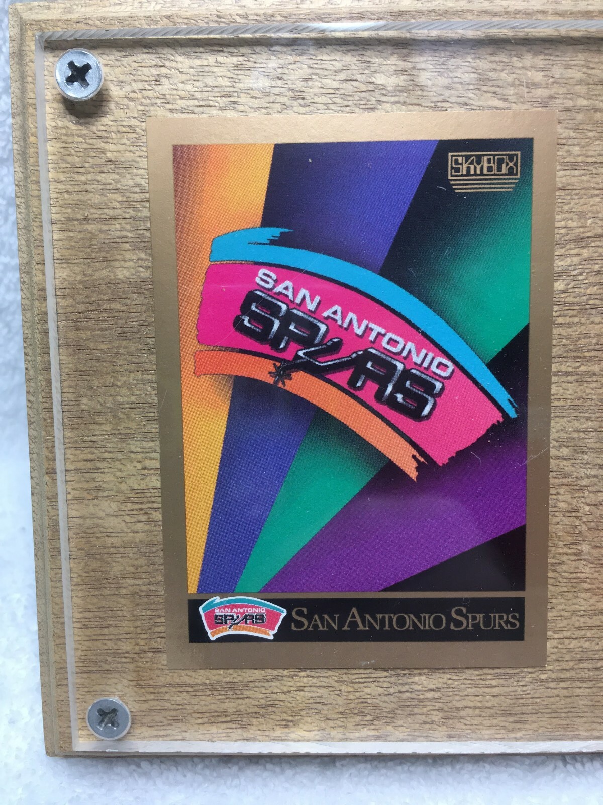 DAVID ROBINSON - San Antonio Spurs - "1990" SKYBOX TRADING CARDS Homemade Framed - Picture 3 of 4