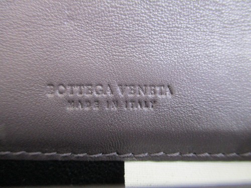 Auth BOTTEGA VENETA Intrecciato Brown Purple Leather Business Card Holder #7942 - Picture 10 of 12