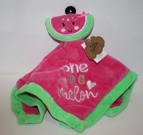 One In a Melon Watermelon Baby Security Blanket Pink Plush Toy 13" AD Sutton NEW - Picture 2 of 11