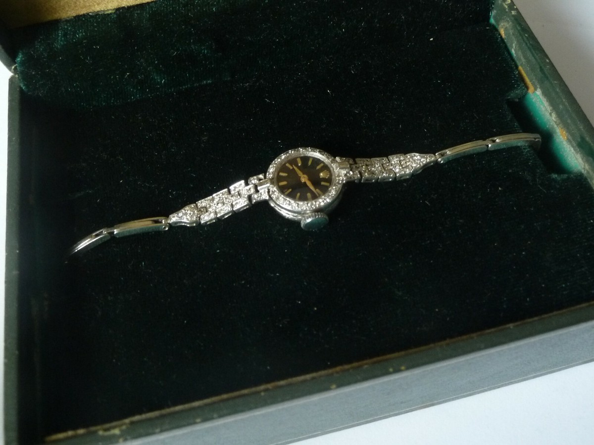rolex ladies all in one solid platinum watch 82 diamonds ref