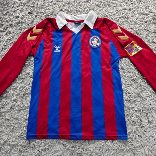 Tibet 2001 Classic Football Shirt Blue Red Hummel M Long Sleeve Home Shirt World