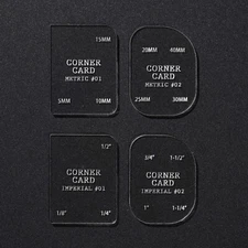 Corner Card Acrylic Template, Leatherworking Tools, Leather Crafting, Quilting