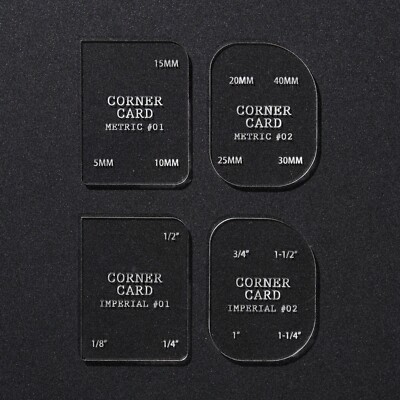 Corner Card Acrylic Template, Leatherworking Tools, Leather Crafting, Quilting
