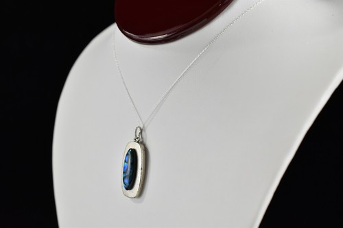 Vtg Sterling Silver 925 Pendant and 18" Necklace Pani Shell - Picture 2 of 12