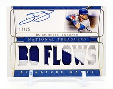 BO BICHETTE 2020 National Treasures Gold Signature Names RC Patch Auto 17/25 
