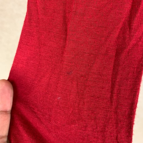 Blusa para mujer Love Culture S roja manga larga cuello en V ranura envolvente elástica - Imagen 9 de 11