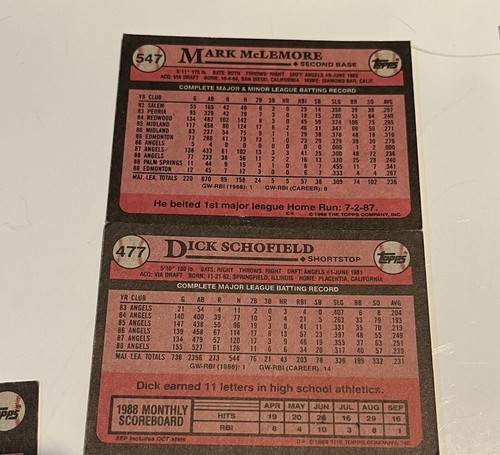 1989 Topps Baseball Cards Set Of 14-A Giants Team Leaders Card Is Part Of This - Picture 12 of 18