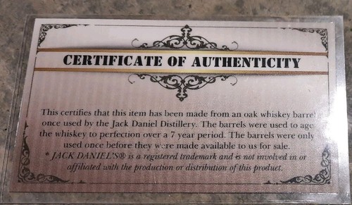 Whiskey Barrel Oak Wood Pen Turning Blanks Authentic Jack Daniel's Lot of 2 - Picture 6 of 6