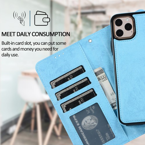 Leather Magnetic Flip Cover Case for Samsung Galaxy S20 Note 20 Ultra S10 S9 S8 - Picture 4 of 18