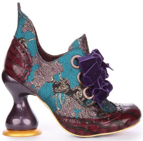 Irregular Choice Trapdoor Multi Plüsch Samt Damen Absatz Blau UK 3 - 8 - Bild 2 von 6