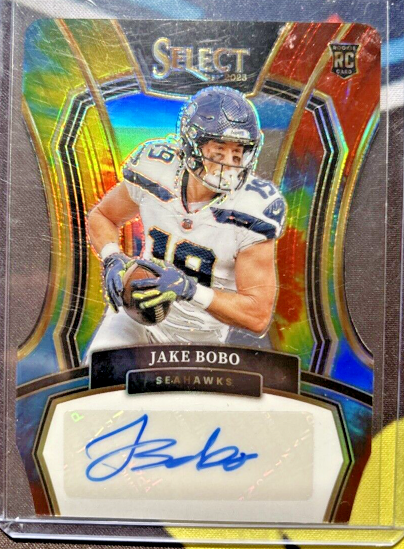 2023 Panini Select-Signatures Tie-Dye Prizm Die-Cut #RSI-JBO Jake Bobo 23/25
