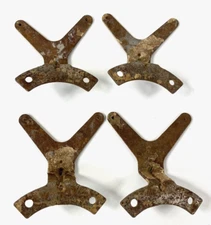 Antique Emerson 36" Ceiling Fan Solid Steel Blade Brackets Lot of 4 OEM Parts