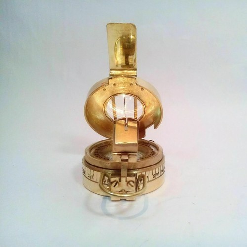 Vintage Solid Brass Pocket Military Compass New Handmade Designer style Engraved - Picture 8 of 12