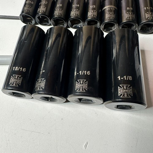 Jesse James Mac Tools Standard 1/2” Drive Deep 12 Point Sockets Worn 15 Piece - Picture 2 of 21