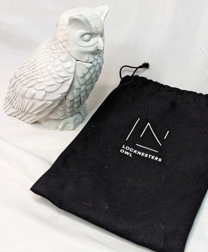 Locknesters 3D 8" Owl 3-D Puzzle Three Dimensional storage Bag NEW Brooklyn art - Picture 2 of 11