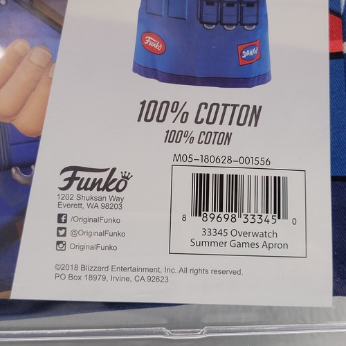 Funko Overwatch Summer Games Apron Soldier 76 Raise The Steaks Cosplay - New! - Picture 6 of 10