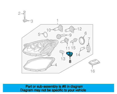 Mercedes-Benz S-Class W221 Front Parking Light Bulb Socket A2218260182 - 第 1/5 張圖片