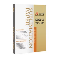 A-SUB Sublimation Paper 13x19 120g 110 Sheets for Inkjet Printer Heat Transfer