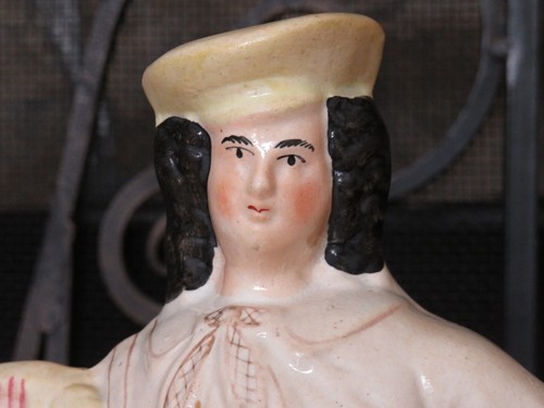 Staffordshire Earthenware Flatback Figurines of Pheasant Hunter & Wife (c.1850s) - Picture 4 of 24