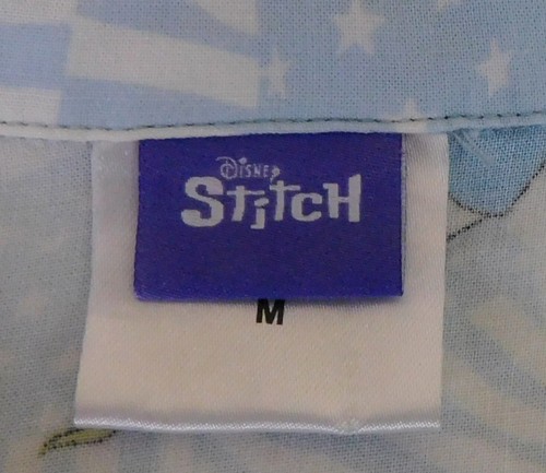 Disney Stitch Button Down Shirt Boys Size Medium Short Sleeve July 4th - Picture 4 of 4