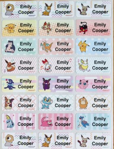 Personalised / Custom School Name Label Stickers (30x13) Waterproof Vinyl Tags - Bild 58 von 89