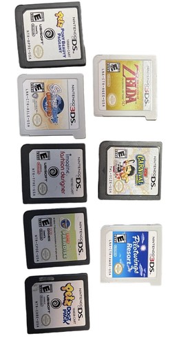 Nintendo 3DS Console-Pearl Pink-with 8 games,screen Protectors,Case,Cards - Picture 4 of 7