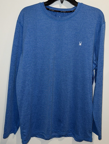 Spyder Shirt Herren Large blau Rash Guard Langarm UPF Sonnenschutz Schwimmen - Bild 1 von 9