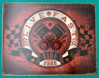 Live Fast Ride Free Motorcycle Metal sign 16 x 12 Inches Garage Man Cave bike