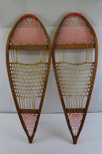 Vintage handgefertigte dekorative Schneeschuhe Alaska 50er Jahre, 34", SIEHE FOTOS....