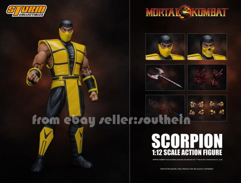 Storm Toys 1/12 Mortal Kombat Series Scorpion Yellow Ninja | eBay