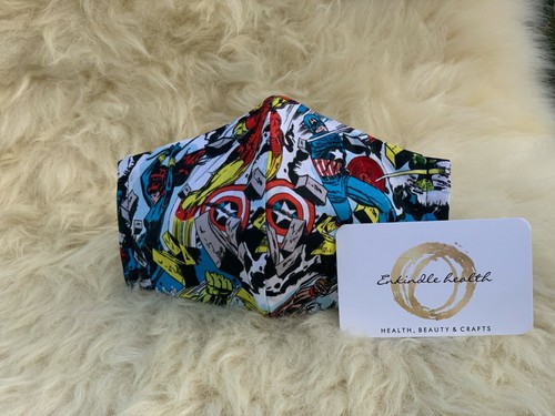 Adult & Kids Reusable washable triple layer cotton face mask *Made in Australia* - Foto 13 di 81