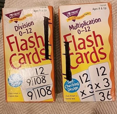 Trend Enterprises Flash Cards ~ Multiplication & Division 0-12