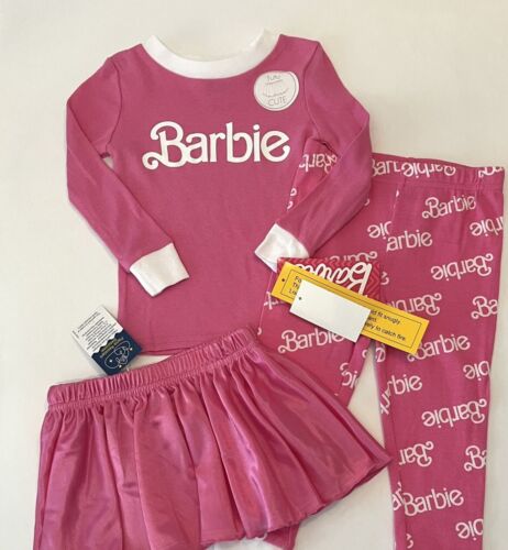 Toddler Girl Barbie Pajamas 2T Pajama Pants Shirt Tutu 3 PC Set New - Picture 2 of 3