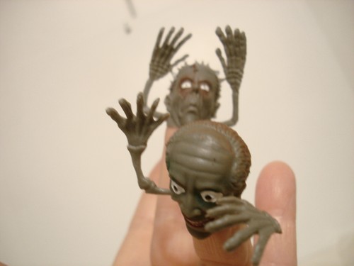 Vintage Horror Monster Halloween Fingerpuppen Ghul Zombie Wiggler Figur #3 & #5 - Bild 12 von 12