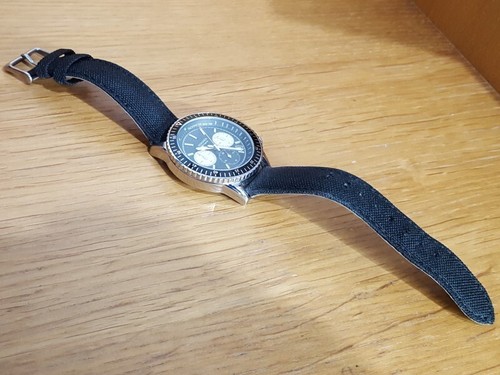 Reloj deportivo cronógrafo clásico Sekonda resistente al agua con correa de nailon negro para hombre - Imagen 6 de 10