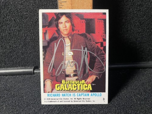 RARE! Dirk Benedict & Richard Hatch SIGNED Autograph Battlestar Galactica Cards - Picture 4 of 9