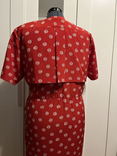 Vintage Plus Size 90s Button-down Red Dress By Sunshine Starshine - Picture 7 of 12