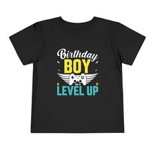 Birthday Boy Level Up Toddler Tee, Video Game Shirt, Playful Kids Gift, Birthday