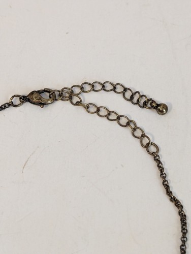 Collar-pendientes a juego de búho con gemas antiguas de oro, turquesa y amarillo ajustados de 20" para mujer - Imagen 4 de 6