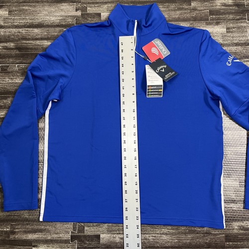 Callaway Weather Series Quarter Zip Golf Pull Over Blue Mens Small CGKF7034 - Picture 4 of 6