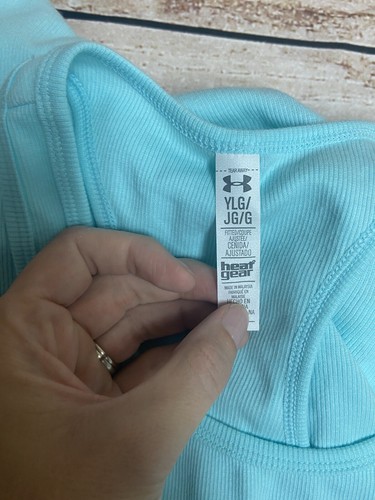 Under Armour Girls Tank Top Size YLG Youth Large Racerback Blue New NWT Athletic - Picture 10 of 10