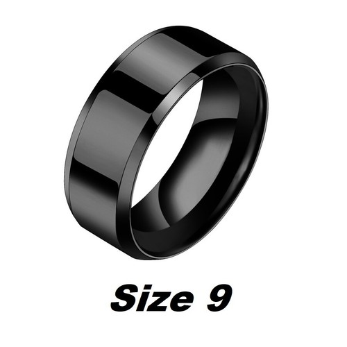 Men's Stainless Steel Fill Metal Wedding Band Ring Temporary Black/Gold/Silver - Picture 27 of 29