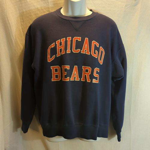 Vintage 90s Russell Athletic Herren L Chicago Bears Sweatshirt USA Navy Blau