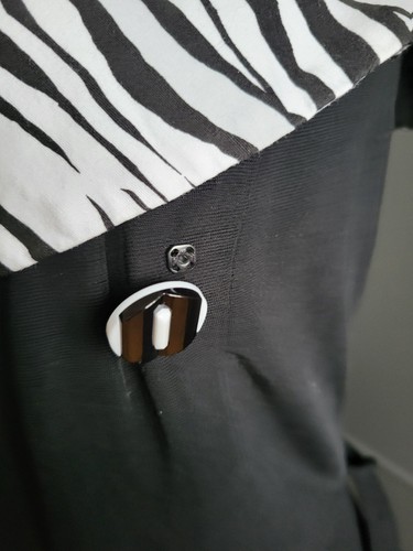 Vintage JOSEPH RIBKOFF BLACK WHITE WIDE-LEG PALAZZO JUMPSUIT size 14 RRP£269 NEW - Picture 11 of 16