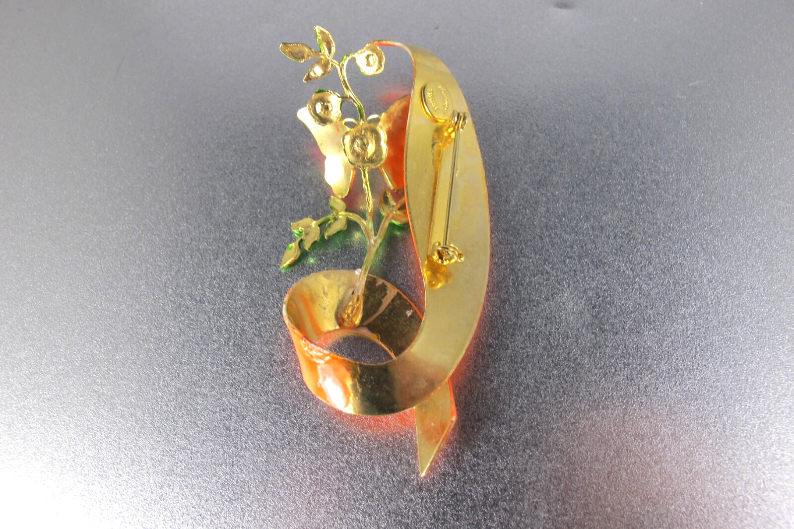 Vtg. Signed Hattie Carnegie Neon Enamel Butterfly… - image 7