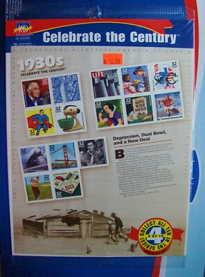 Celebrate the Century 1930s unopened sealed sheet of 32c x 15
