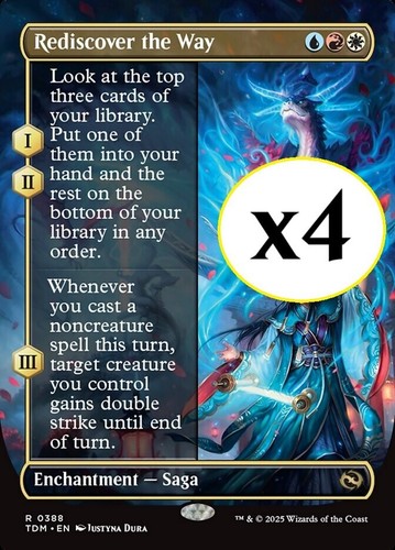 4x - Rediscover the Way - (borderless) - x4 - Tarkir: Dragonstorm - NM MTG
