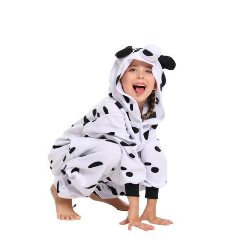 Dalmatian Dog One-piece Pajamas For Boys and Girls Christmas Cosplay Costumes - Picture 5 of 13
