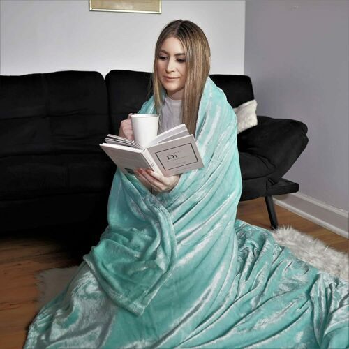 Luxury Flannel Blanket Soft Warm Reversible Fleece Blanket Throw Queen-King Size - Picture 20 of 35