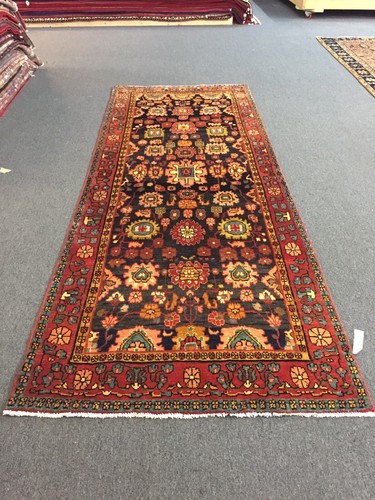S.Antique Hand Knotted Vintage Tribal Rug Geometric Runner Carpet 4’x10’7”,#3026 - Picture 2 of 12